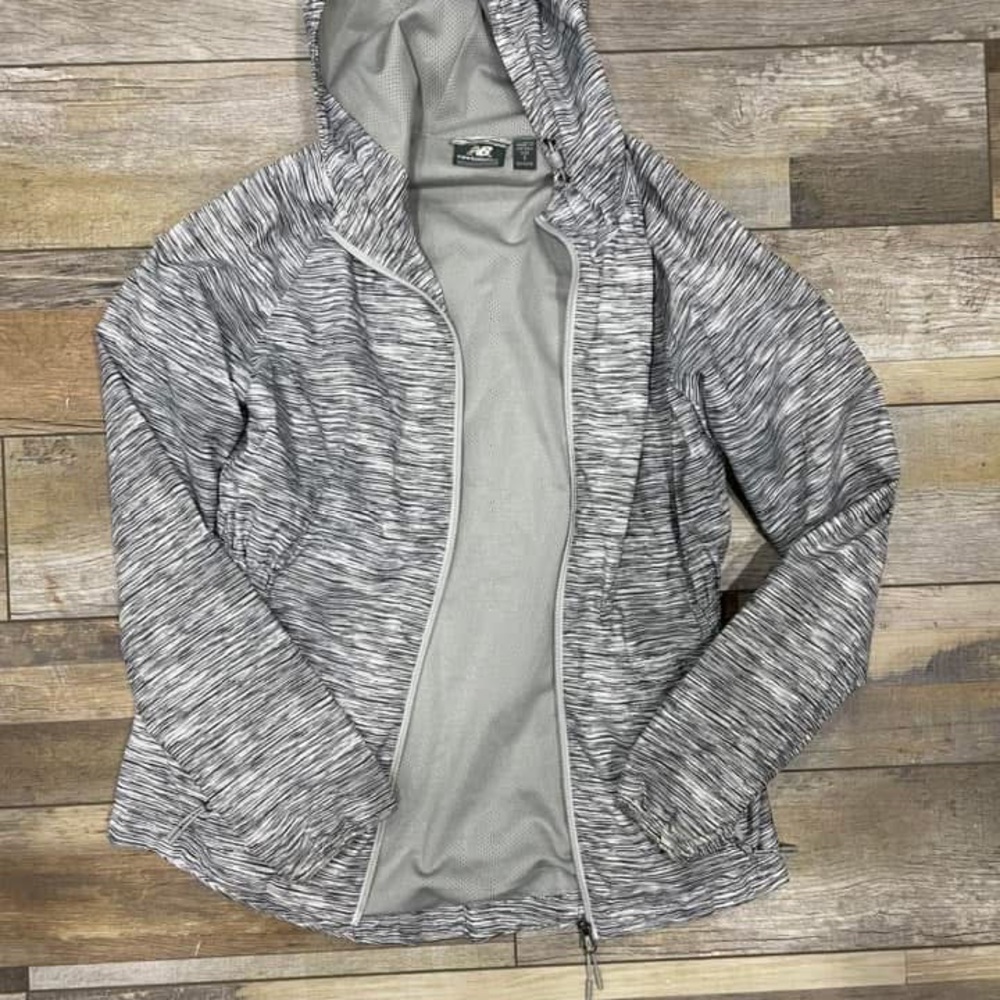 Women's Gray Patterned Rain Jacket